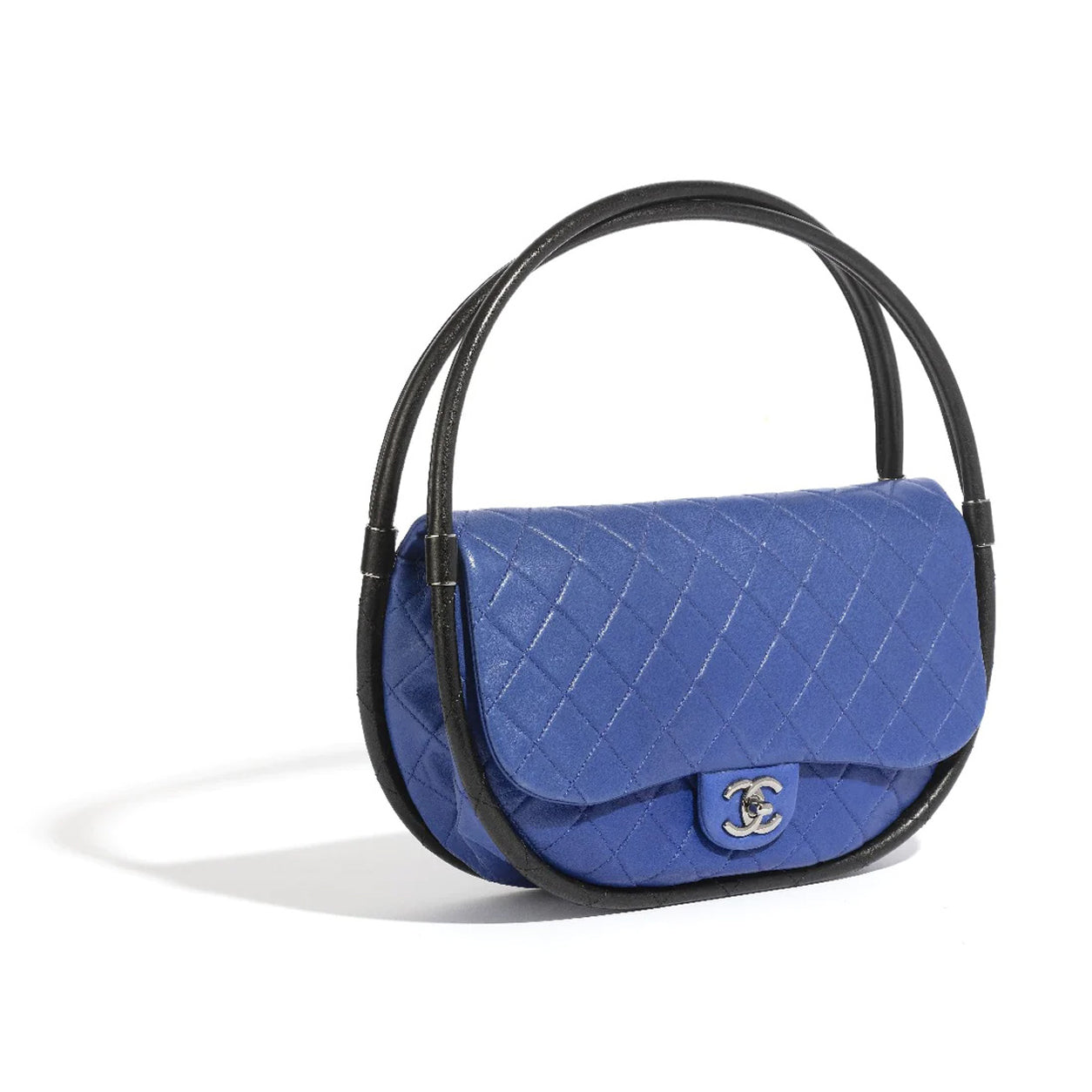 Chanel Hula Hoop Bag Blue Lambskin PHW - Preloved
