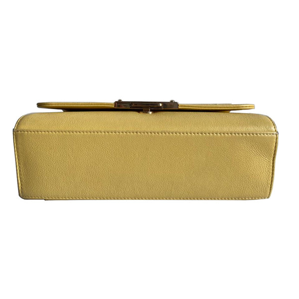 Chanel Label Click Bag Yellow Calfskin GHW - Preloved