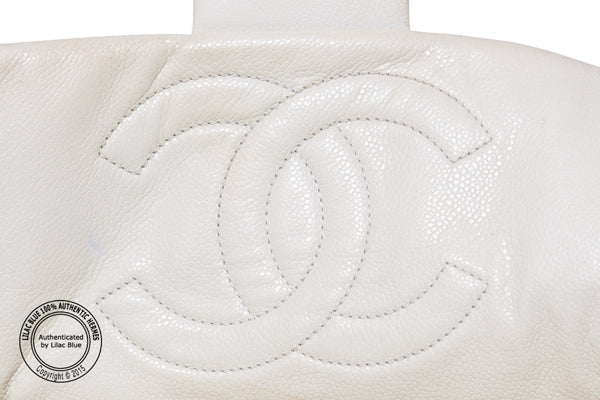 Chanel Ivory Leather Bag - Preloved