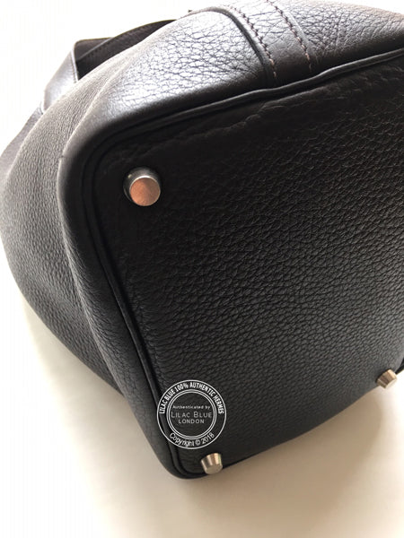 Hermès Mini Picotin Chocolate Togo PHW - Preloved