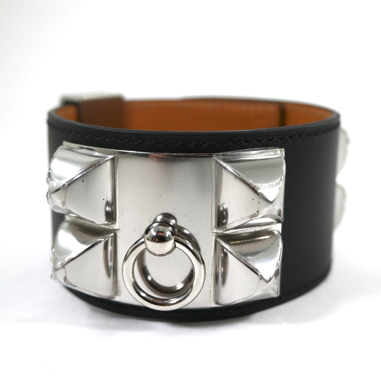 Hermès Collier de Chien in Black with Silver Hardware