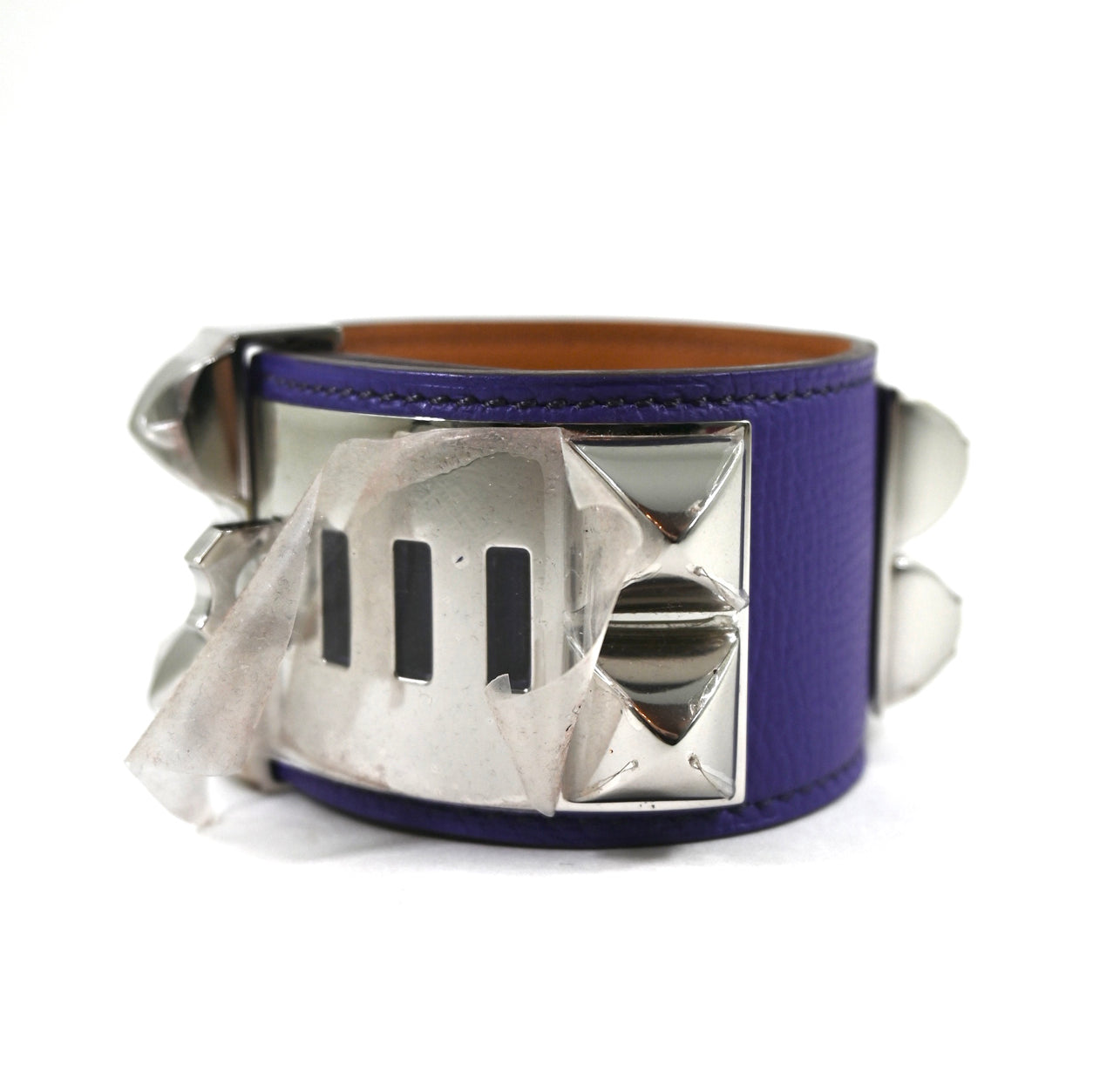 Hermès Collier de Chien in Iris with Silver Hardware