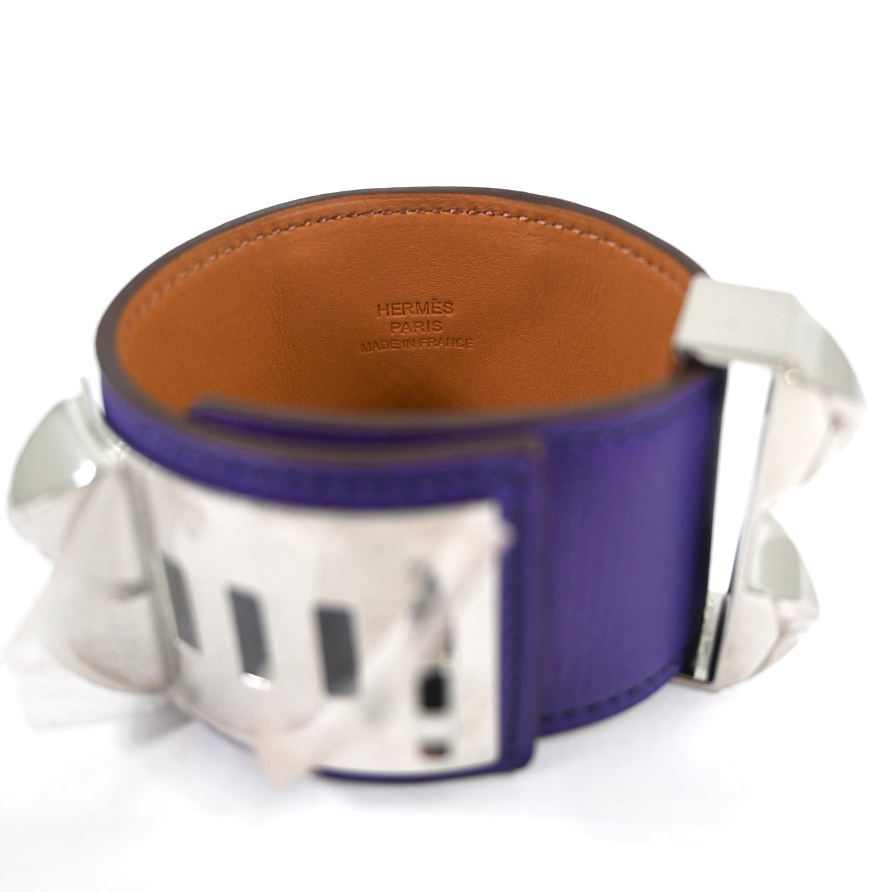 Hermès Collier de Chien in Iris with Silver Hardware