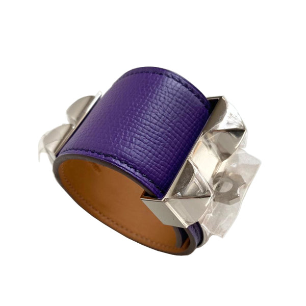 Hermès Collier de Chien in Iris with Silver Hardware