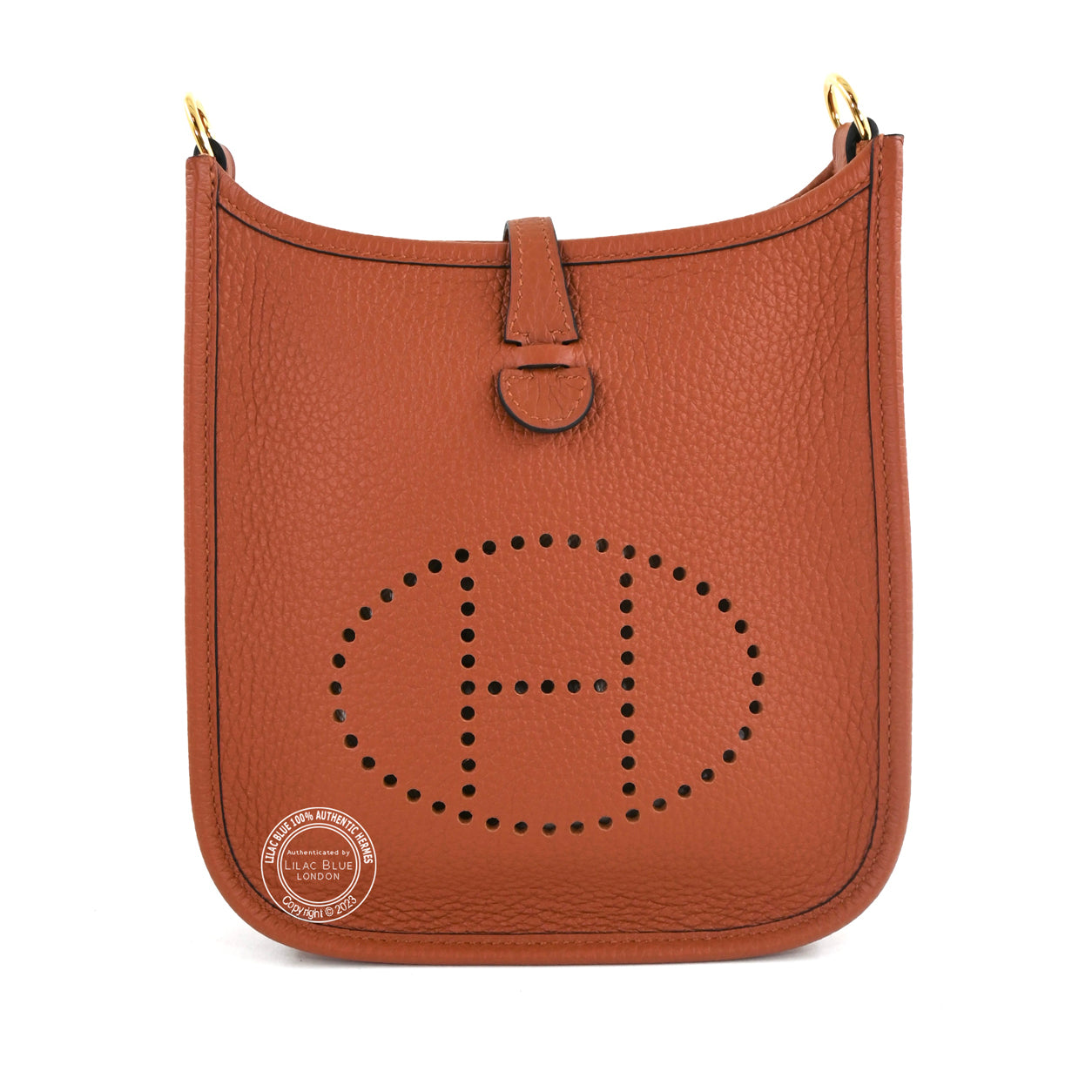 Hermes Evelyne 16cm Cuivre Clemence GHW