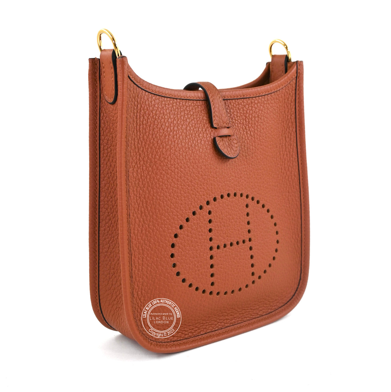 Hermes Evelyne 16cm Cuivre Clemence GHW