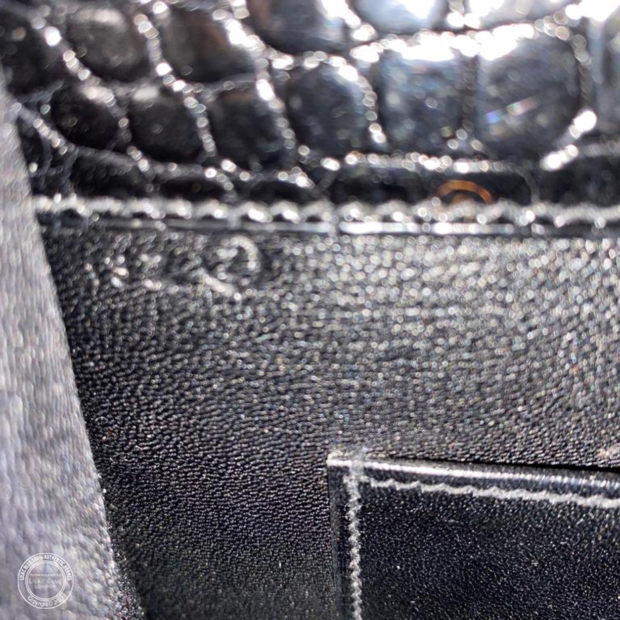 Hermès Dalvy Black Shiny Croc GHW - Vintage