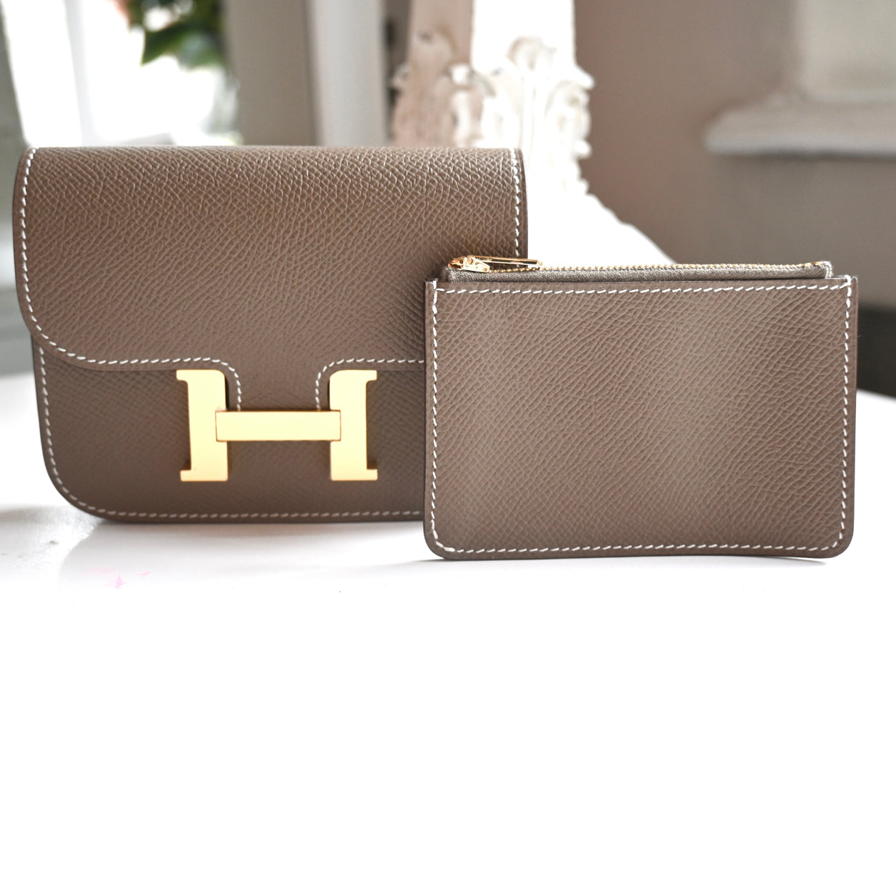 Hermes Constance Slim Etoupe Epsom GHW