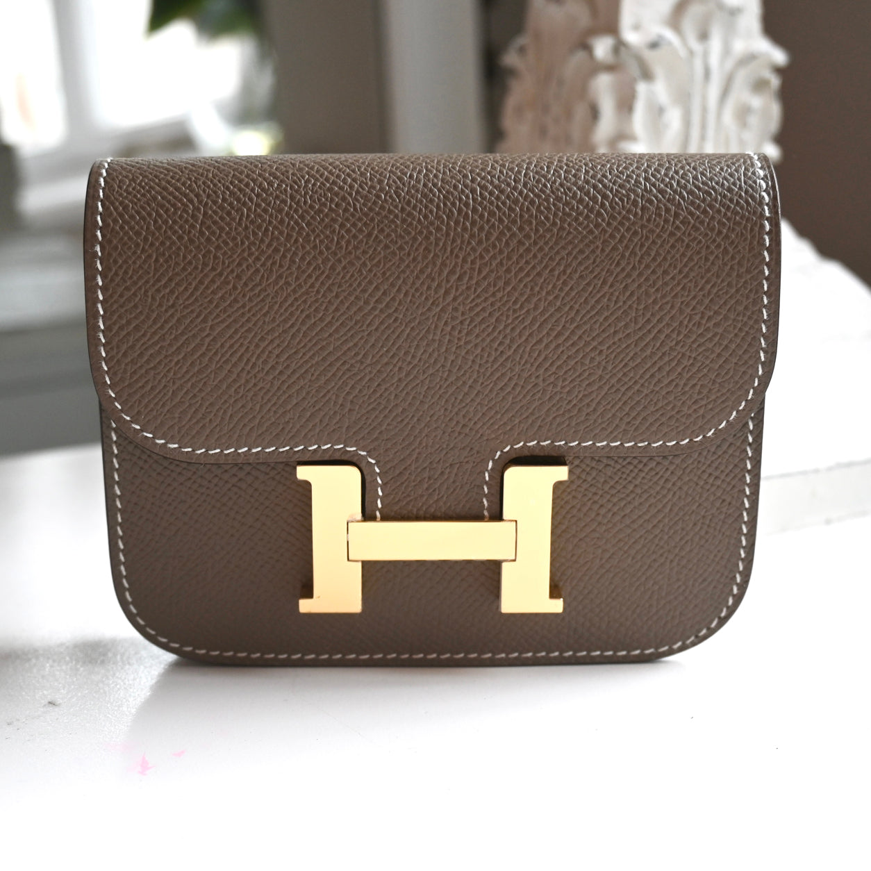 Hermes Constance Slim Etoupe Epsom GHW