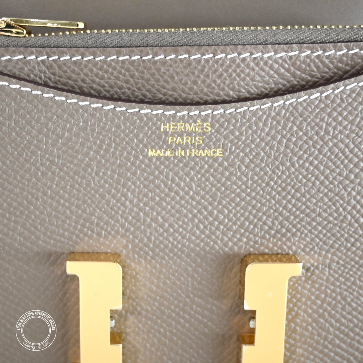 Hermes Constance Slim Etoupe Epsom GHW