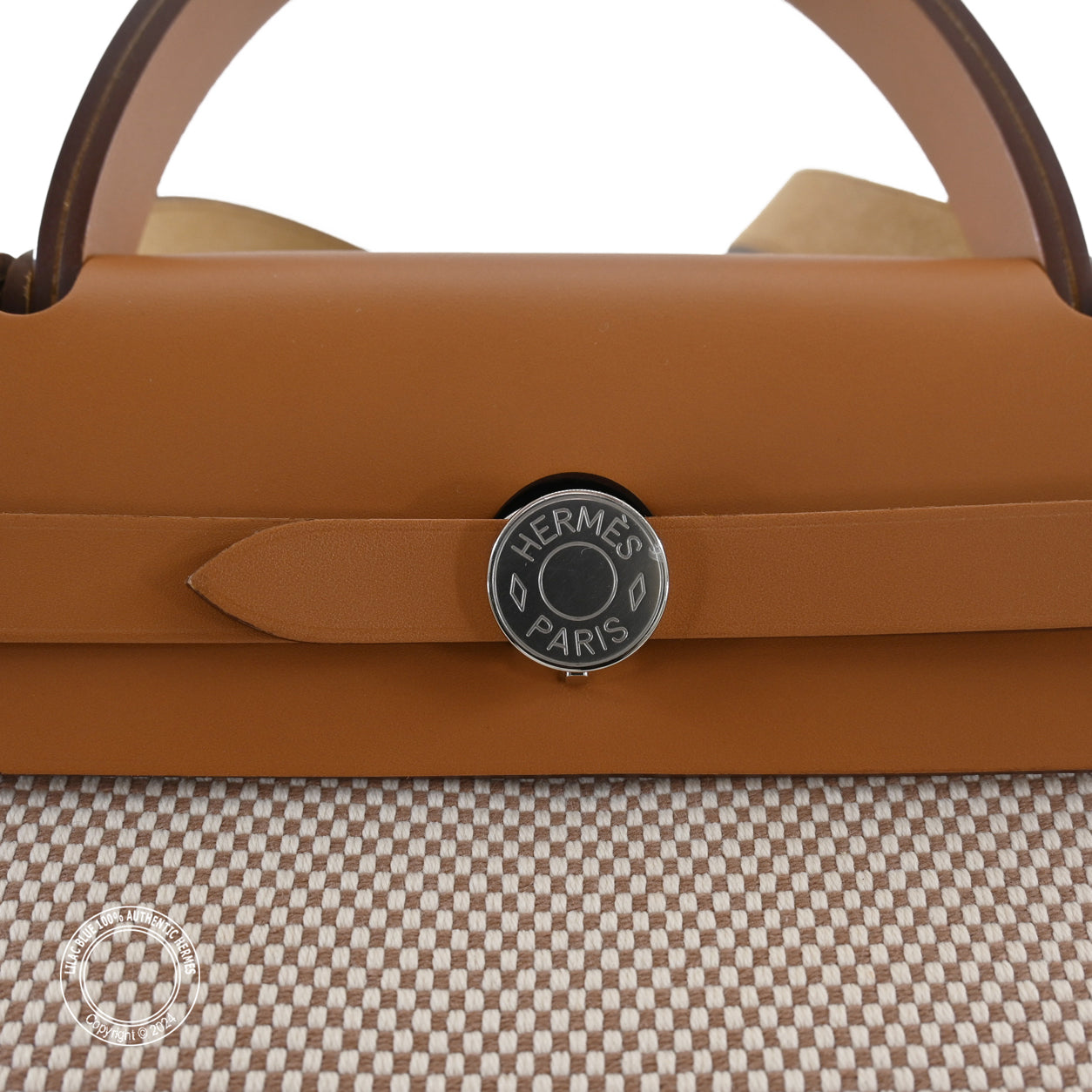 Hermès Herbag 31cm Fauve/Ecru Hunter Toile Q PHW
