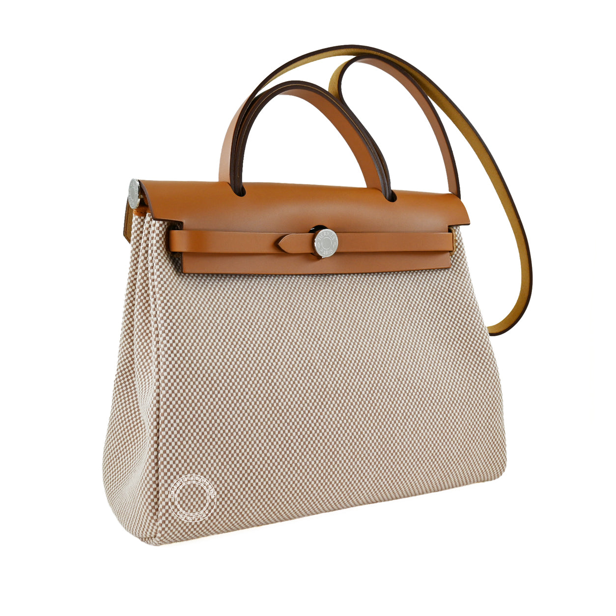 Hermès Herbag 31cm Fauve/Ecru Hunter Toile Q PHW