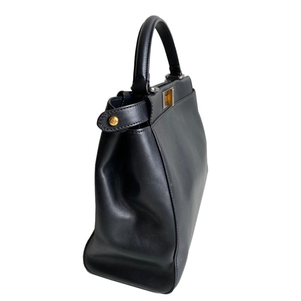 Fendi Peekaboo Medium Black Brushed Gunmetal & Gold Hardware - Preloved
