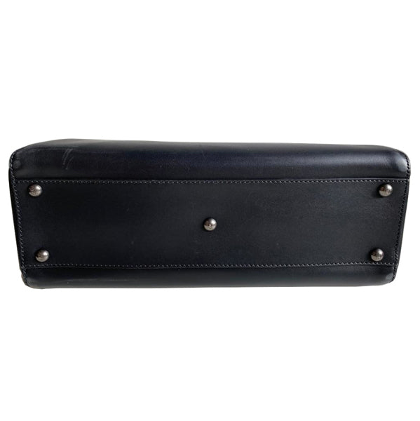 Fendi Peekaboo Medium Black Brushed Gunmetal & Gold Hardware - Preloved