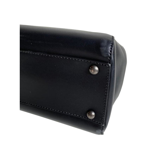 Fendi Peekaboo Medium Black Brushed Gunmetal & Gold Hardware - Preloved