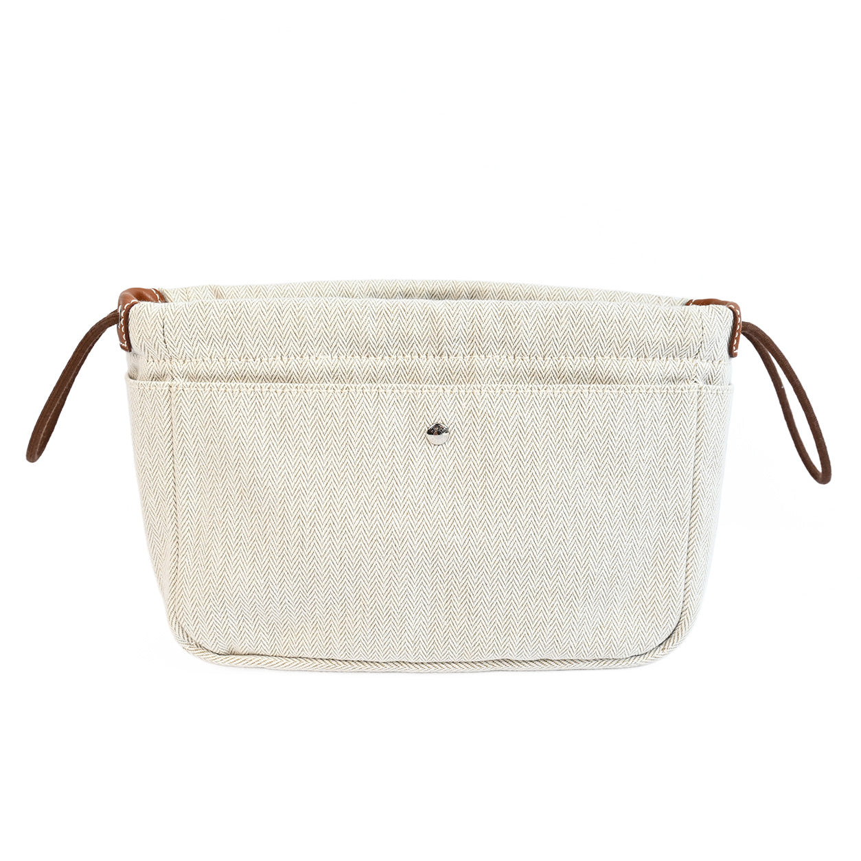 Hermès Fourbi 25cm Case Fauve Barenia & Natural Canvas