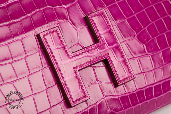 Hermès Jige Elan 29cm Fuschia Shiny Croc
