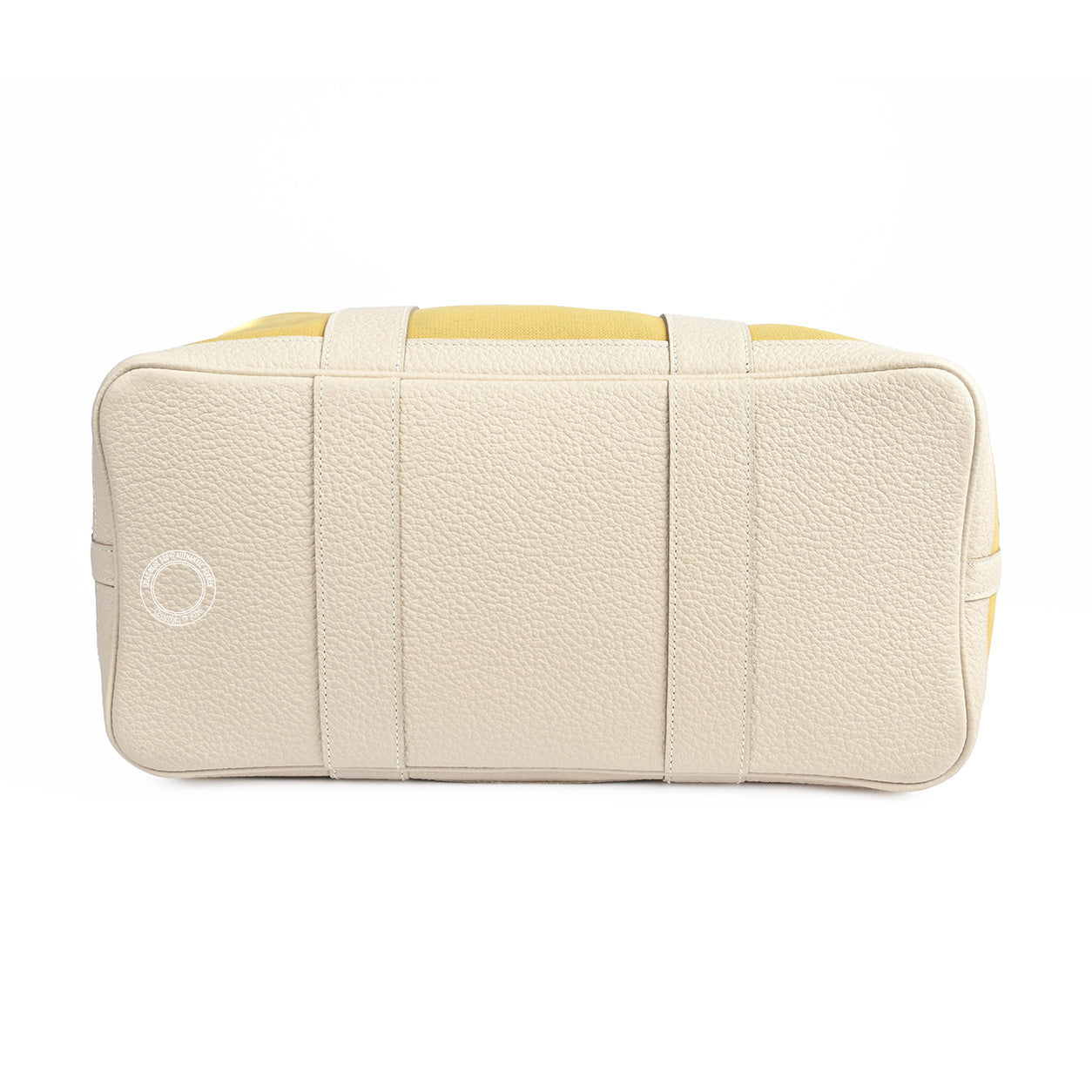 Hermès Garden Party 36cm Jaune Poussin/Craie Canvas/Negonda PHW - Preloved