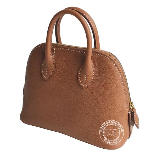 Hermès Mini Bolide 22cm Gold Evercolor GHW - Preloved