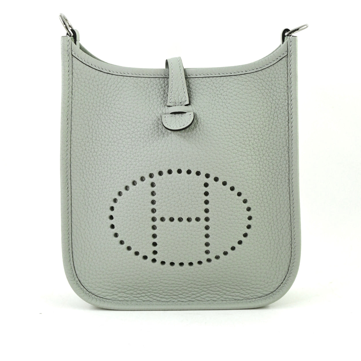 Hermès Evelyne 16cm Gris Neve Mini Clemence PHW