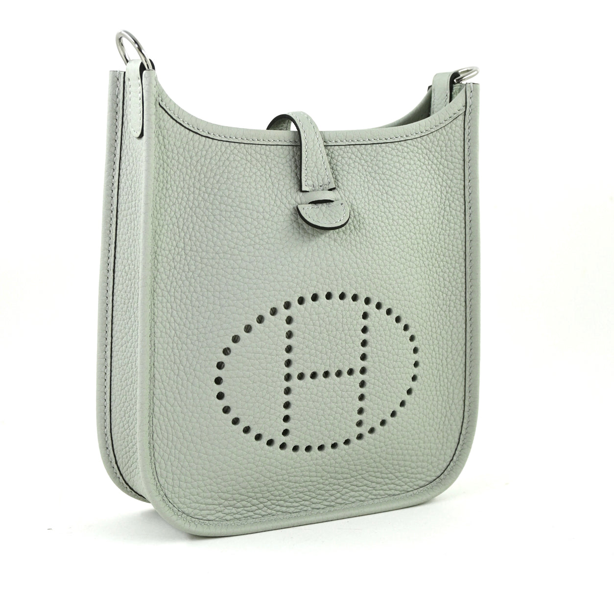 Hermès Evelyne 16cm Gris Neve Mini Clemence PHW