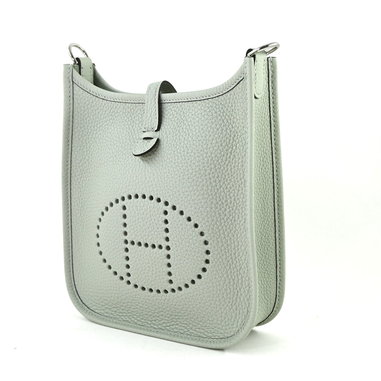 Hermès Evelyne 16cm Gris Neve Mini Clemence PHW