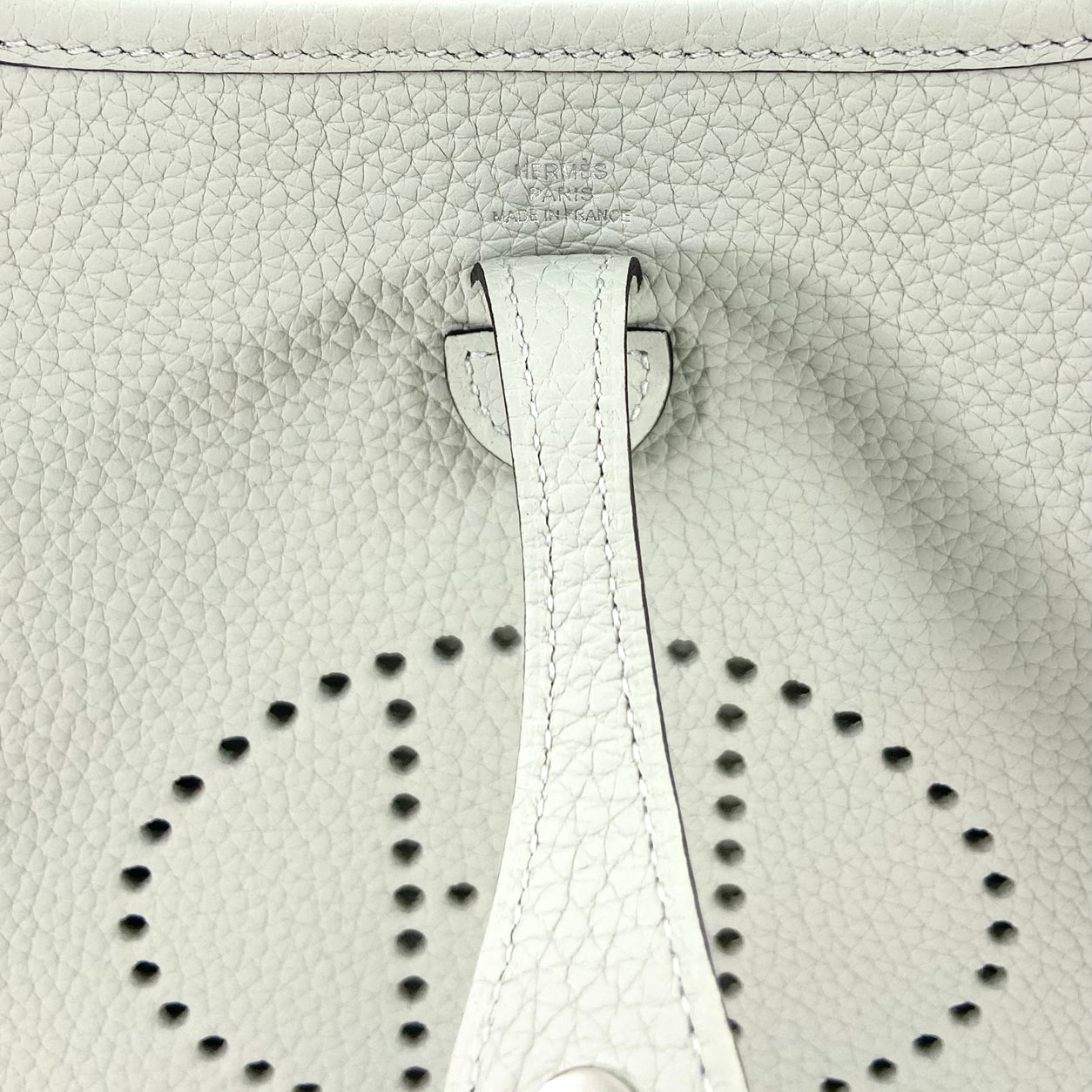 Hermès Evelyne 16cm Gris Neve Mini Clemence PHW