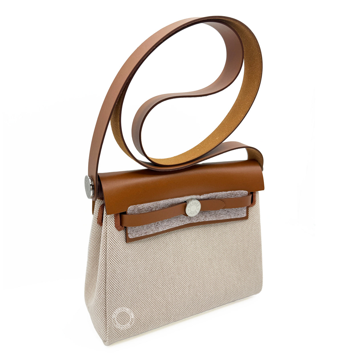 Hermès Herbag 20cm Natural/Ecru/Beige Hunter Viking PHW