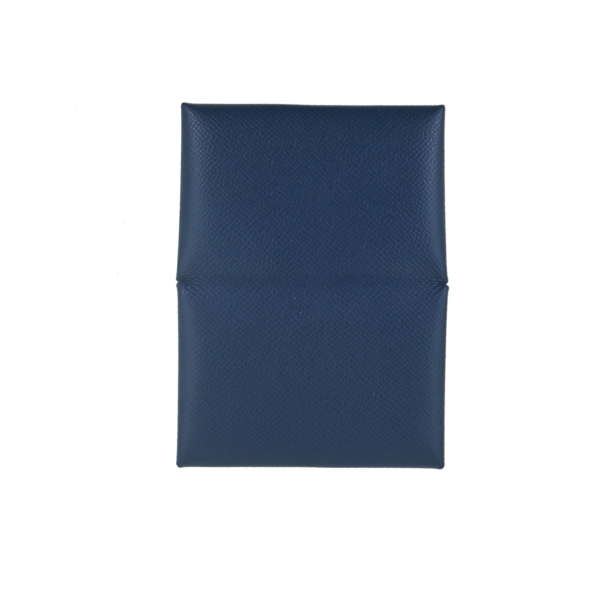 Hermès Calvi Card Holder. Blue. Evercolor