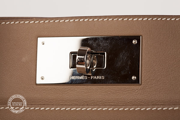 Hermès Toolbox 33cm Etoupe Swift PHW