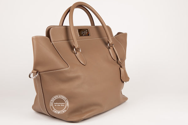 Hermès Toolbox 33cm Etoupe Swift PHW