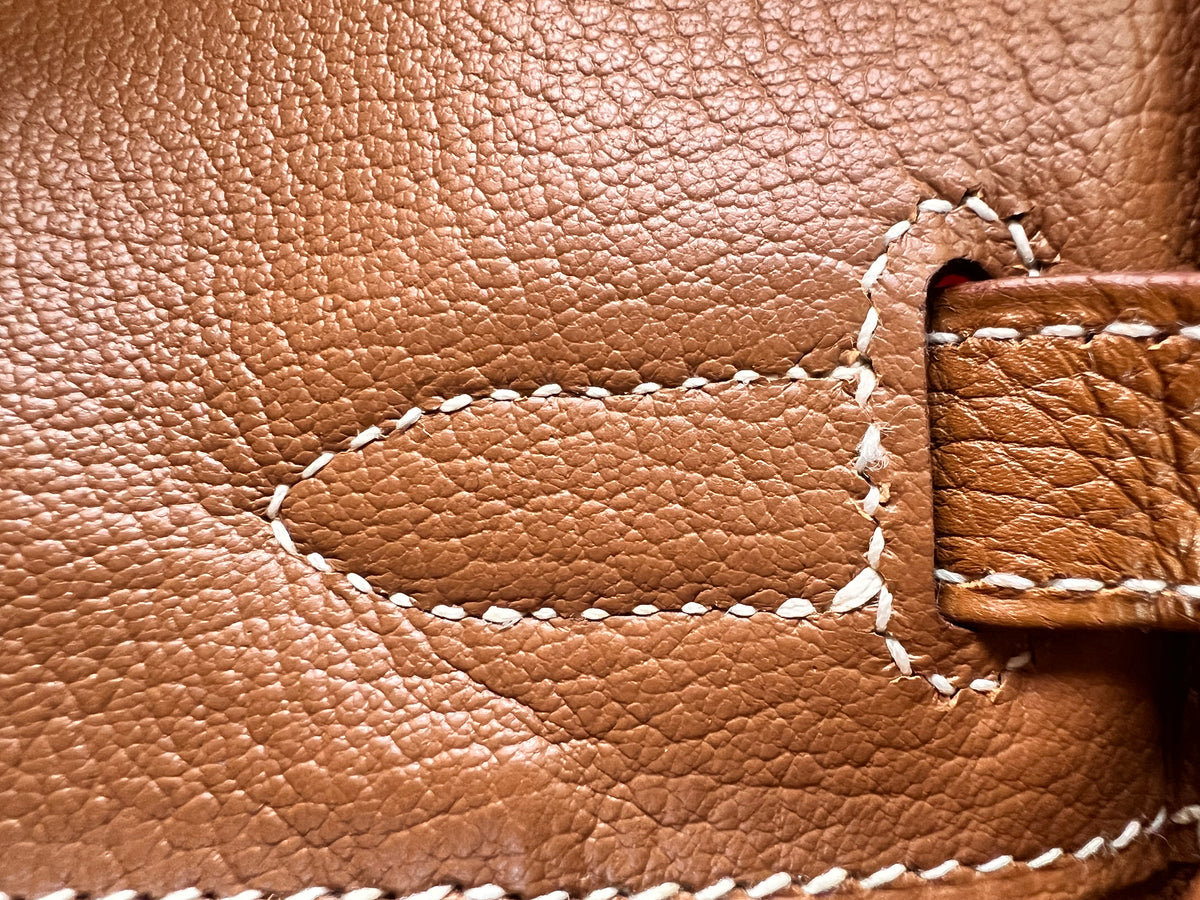 Right strap stitching close-up