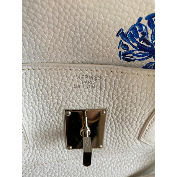 Hermès Birkin 42cm White JPG Shoulder Clemence PHW - Preloved