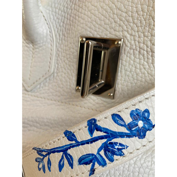 Hermès Birkin 42cm White JPG Shoulder Clemence PHW - Preloved