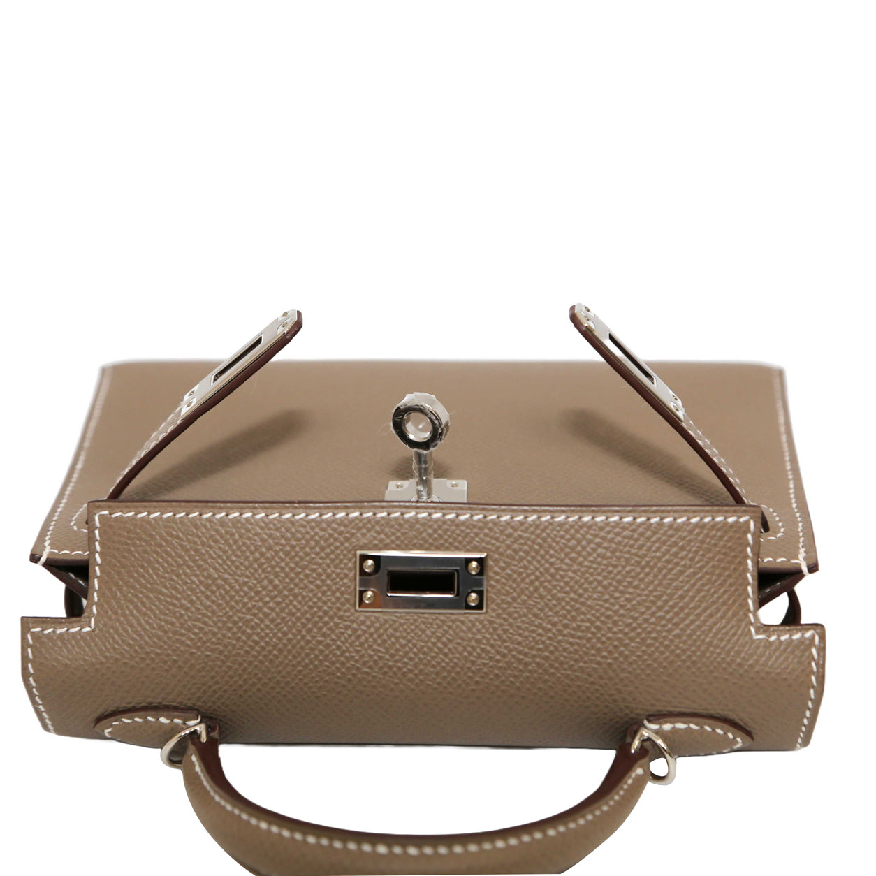 Hermès Kelly 20cm Etoupe Epsom PHW