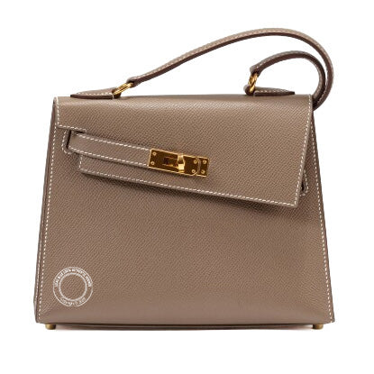 Hermès Kelly en Désordre 20cm Etoupe Epsom GHW
