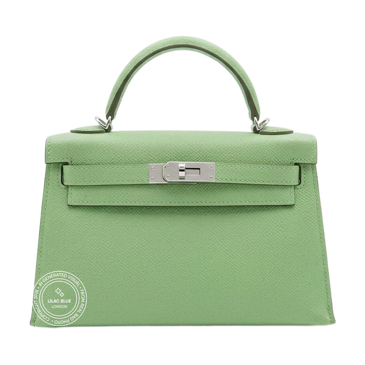 Hermès Kelly 20cm Vert Criquet Epsom PHW