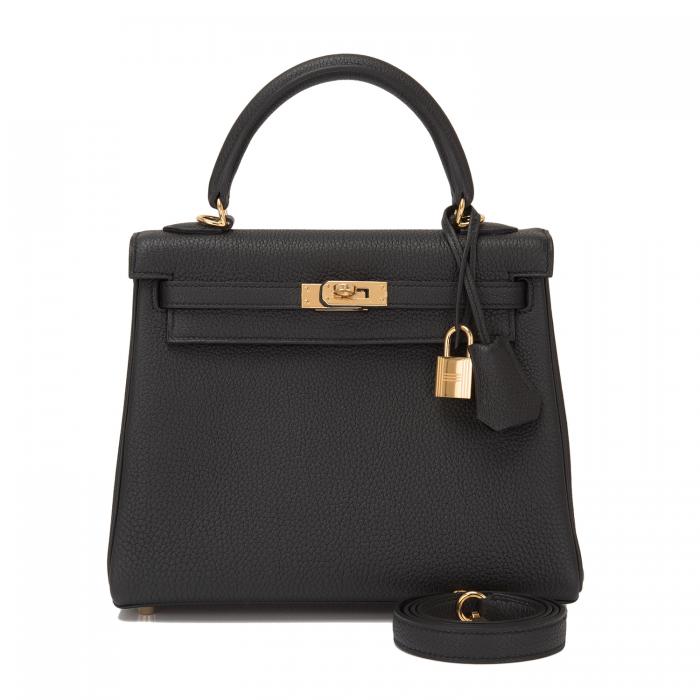 Hermès Kelly 25cm Black Togo GHW