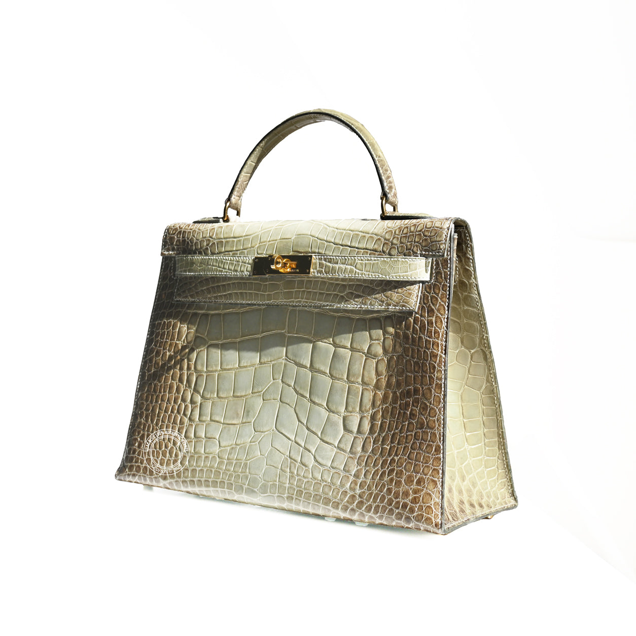 Hermes Kelly 32cm Vert Celadon Himalaya GHW - Vintage