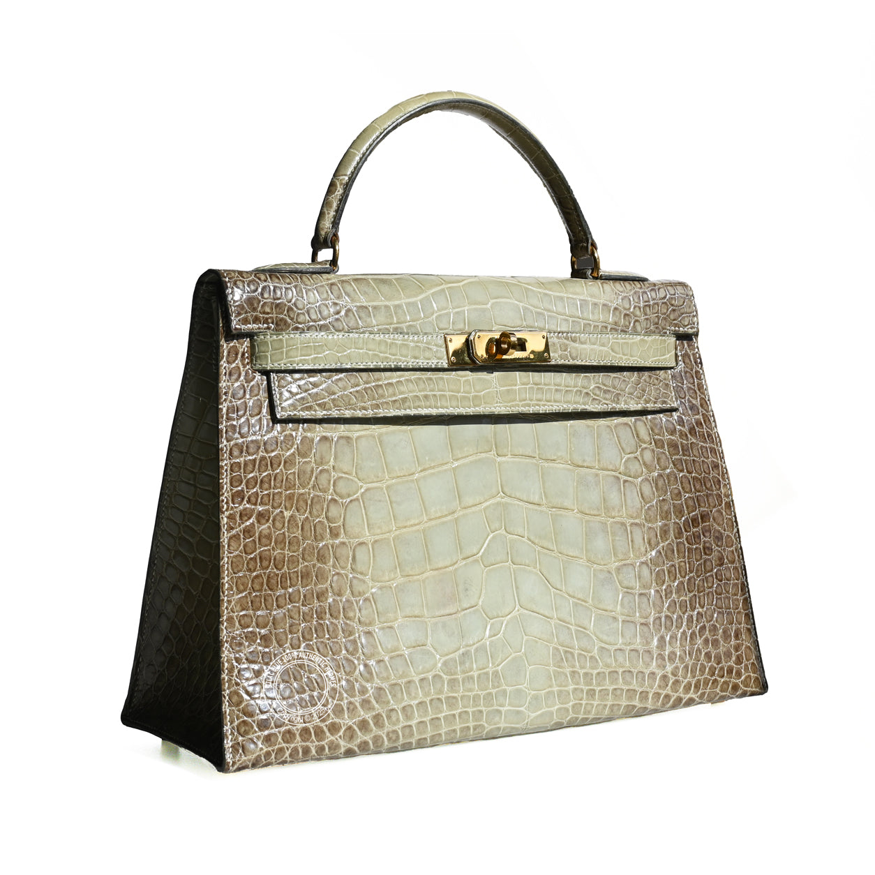 Hermes Kelly 32cm Vert Celadon Himalaya GHW - Vintage