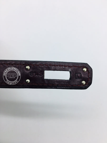 Hermès Kelly 31cm Prune Cut Pochette Swift PHW - Preloved