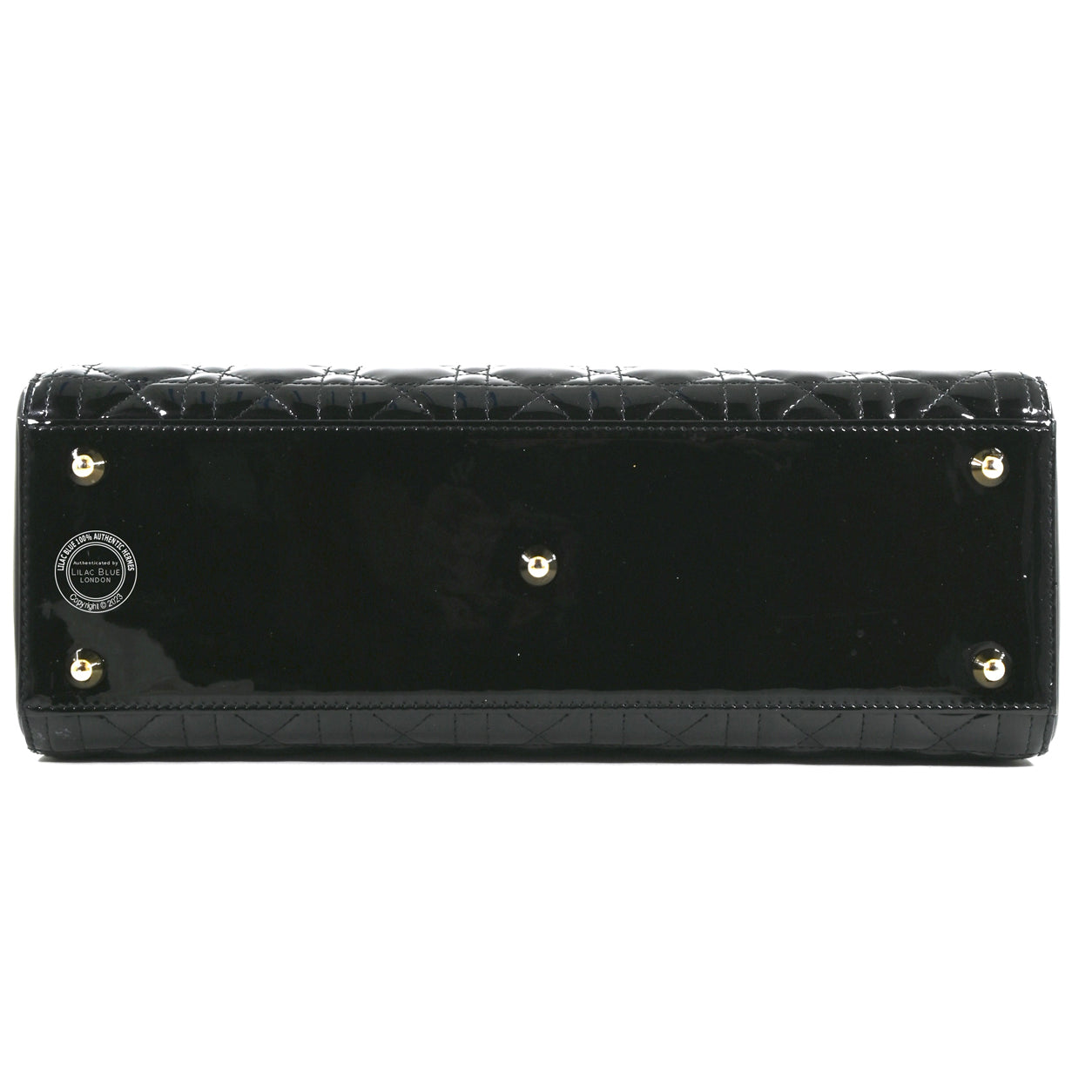 Lady Dior Black Patent Leather GHW - Preloved