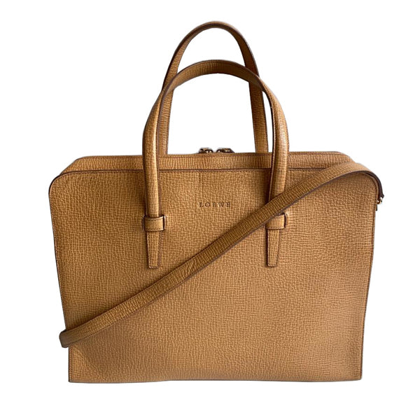 Loewe Briefcase Handbag with Gold Hardware