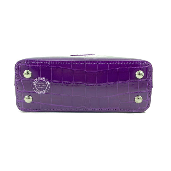 Louis Vuitton Capucines Mini Amethyst Shiny Croc PHW - As New