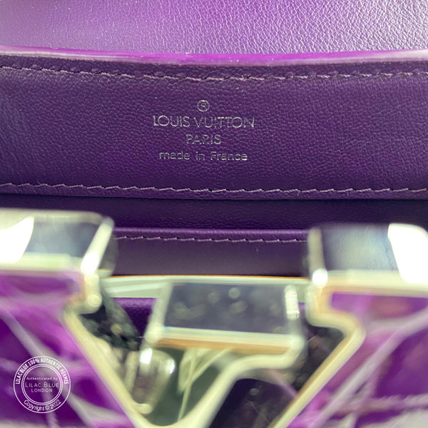 Louis Vuitton Capucines Mini Amethyst Shiny Croc PHW - As New