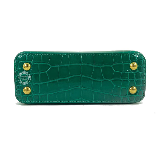 Louis Vuitton Capucines Mini Emeraud Shiny Croc GHW