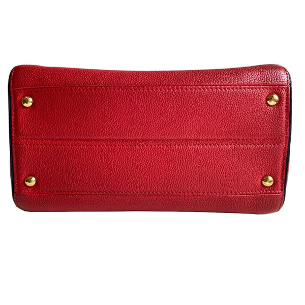 Louis Vuitton Double V Red Calf Leather/Monogram Canvas GHW - Preloved