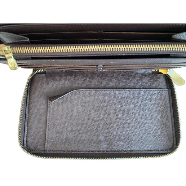 Louis Vuitton Zippy Wallet Damier Ebene Canvas - Preloved