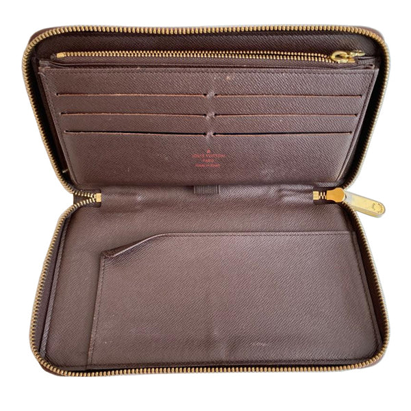 Louis Vuitton Zippy Wallet Damier Ebene Canvas - Preloved