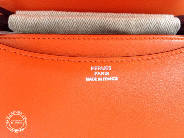 Hermès Constance 18cm Orange Epsom PHW